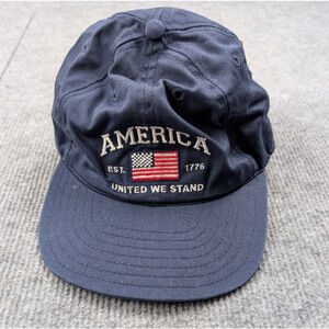 Vintage America Strap Back Baseball Hat Men Patriotic Y2K USA Embroidered Legacy